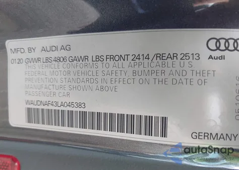 2020 Audi A4 Premium 45 Tfsi Quattro S Tronic из США, поврежденный, VIN WAUDNAF43LA045383